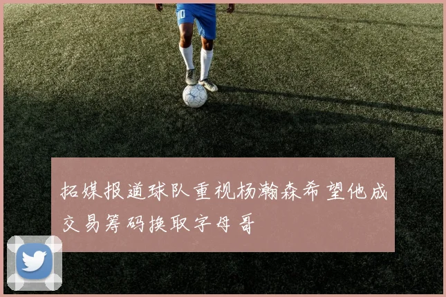 拓媒报道球队重视杨瀚森希望他成交易筹码换取字母哥